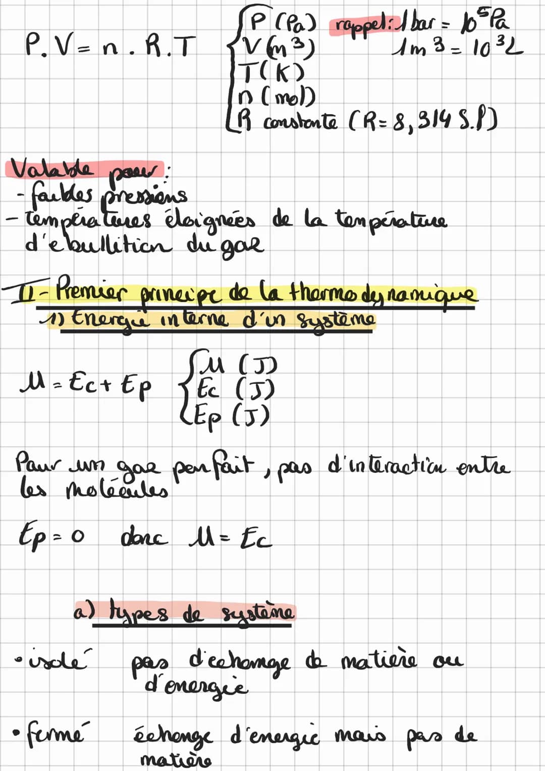 Chap 15
physique
I- Description d'un système thermodynamique
1) Monde microscopique et macroscopique
(microscopique
Etude d'un sistem
thermo