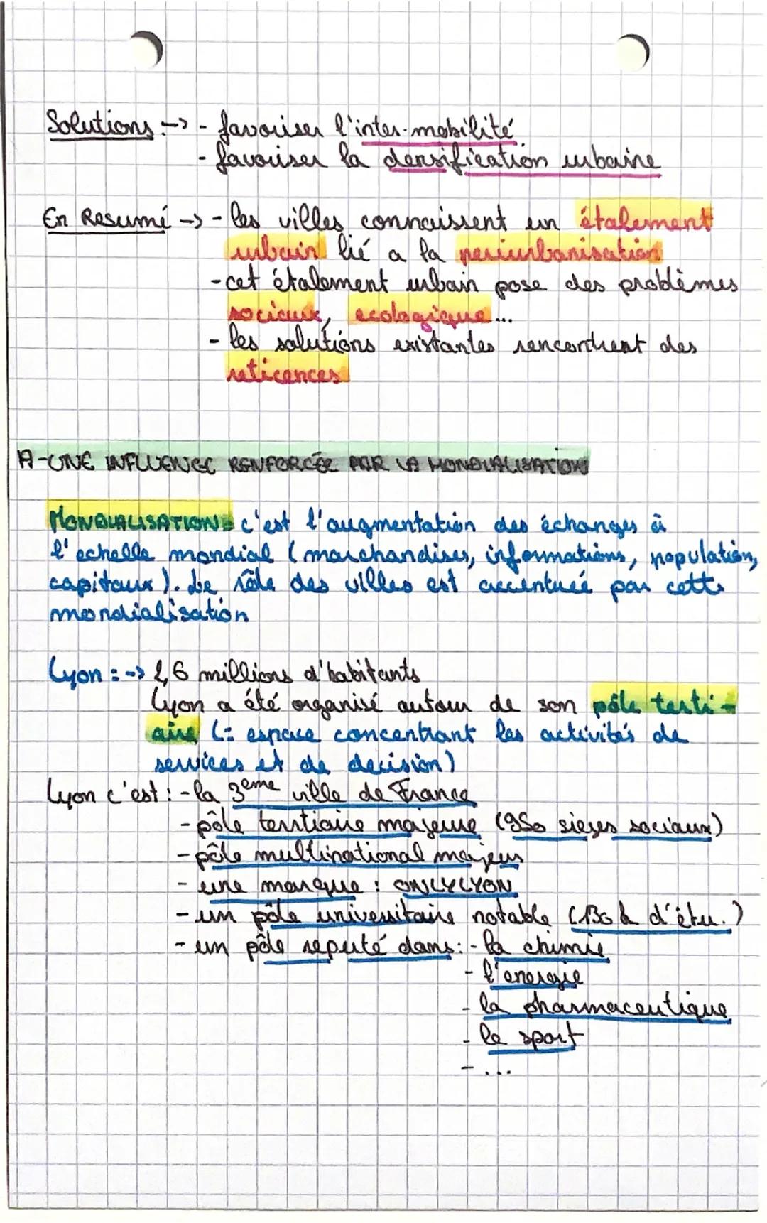 SEQ
2
LES AIRES URBAINES EN FRANCO
da France - 67000 000 d'habitants - 80% vivent en ville.
represente 20% du temitoire.
A-URBANISATION T
La