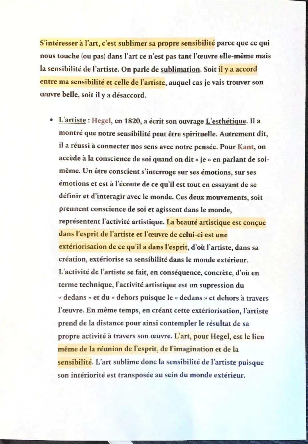 Chapitre n°2 - Les expressions de la sensibilité
"
Sentio ergo sum >>
Introduction
Fin XVIIe et XIXe = irruption de la sensibilité en philo 