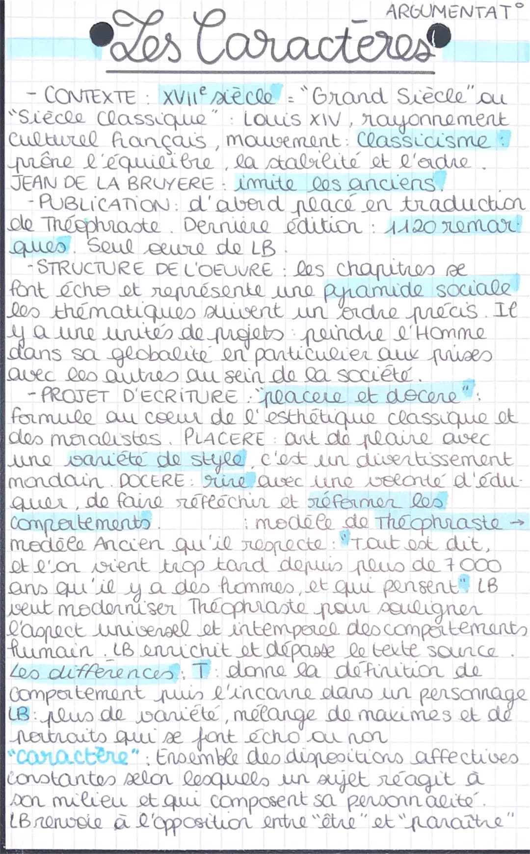 Les Caractères de La Bruyère - Résumés et Analyses des Livres 5 à 10
