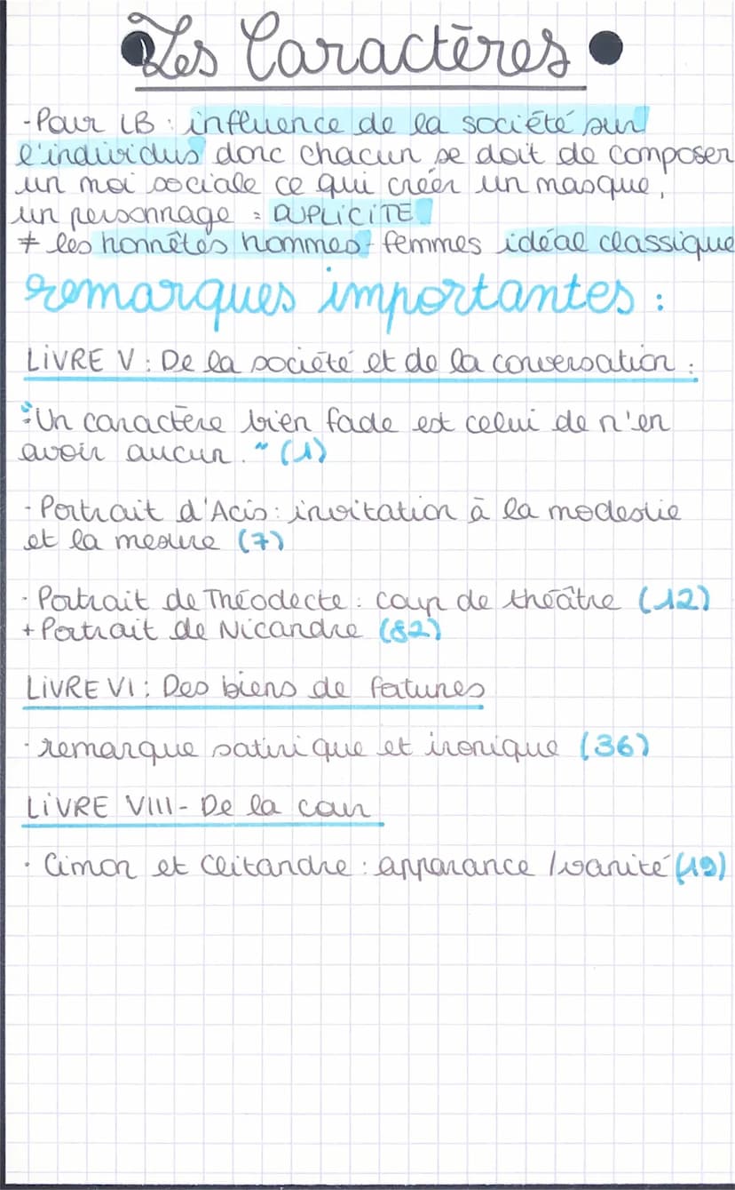 ARGUMENTAT
Les Caracteres
- CONTEXTE : XVIIe siècle = "Grand Siècle" ou
"Siècle Classique : Louis XIV, rayonnement
culturel français, mouvem