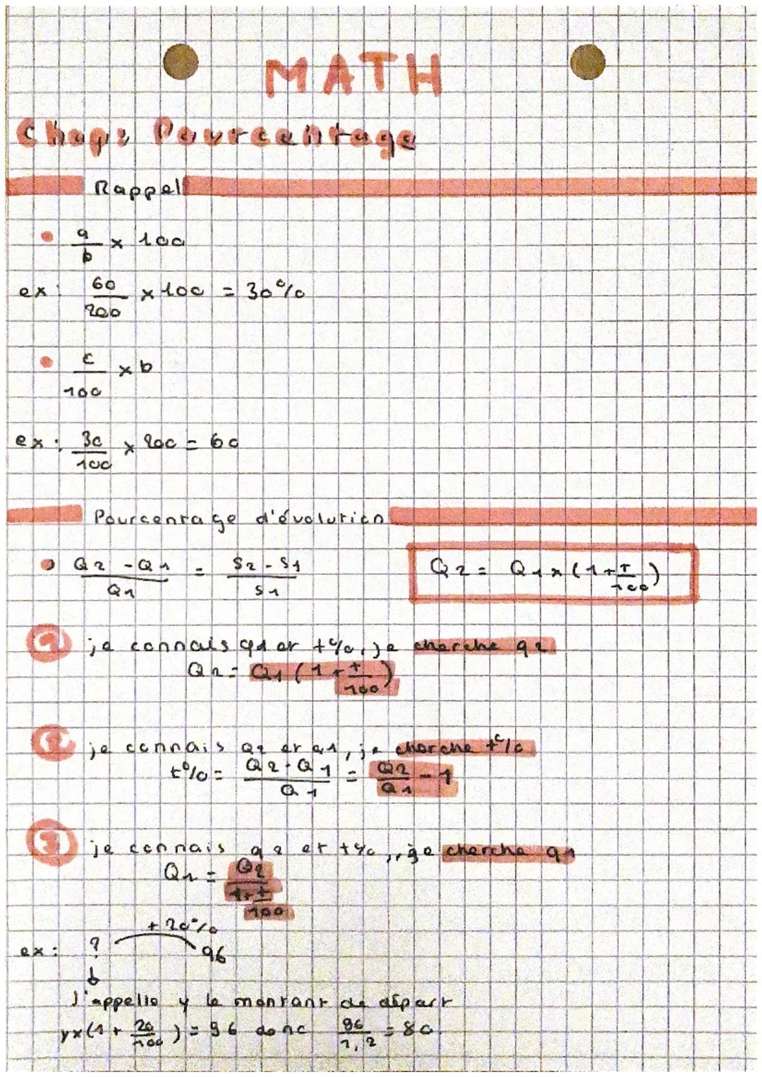 ex
9
b
ex:
Rappell
60
100
ex 3c
x laa
100
O
xb
*
x 100 = 30%
C
loc C 6 d
Pourcentage d'évolution
Q2 -Q1
Q₁
-
(C) je connais ou or +40, je ch