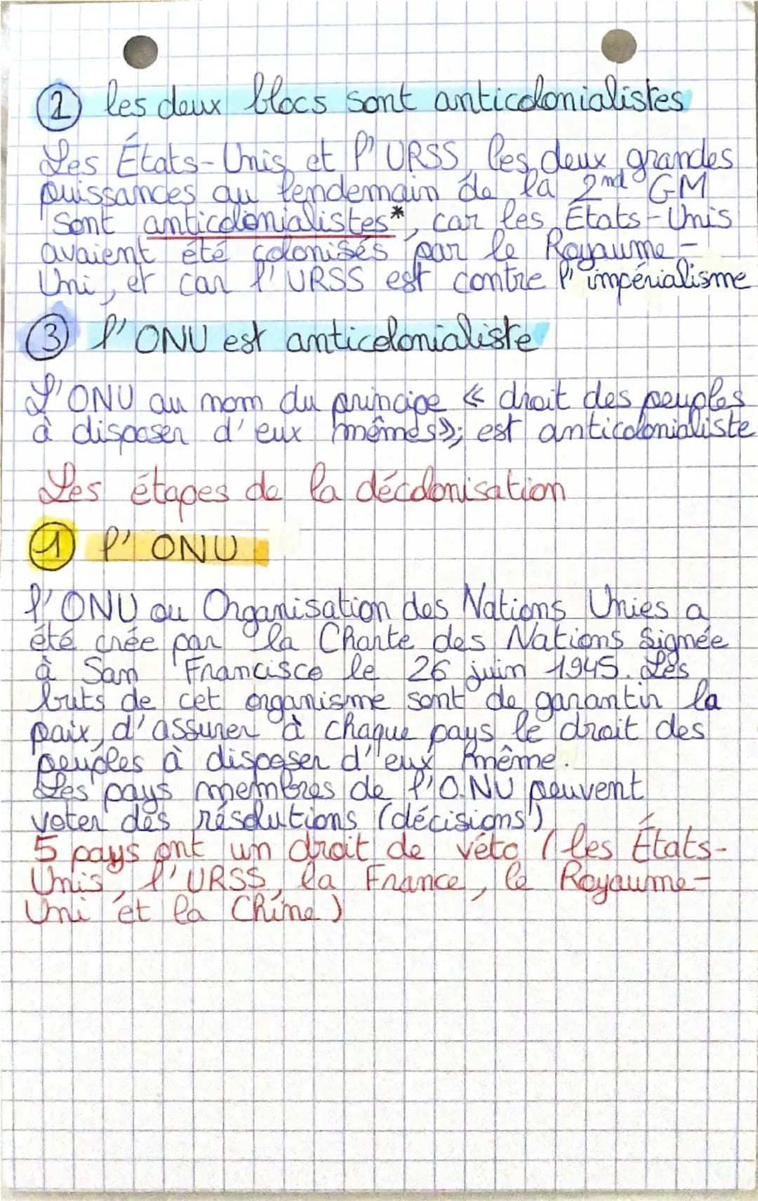 • Histoire
La décolonisation
Les peuples colonise's par
les
européens
des
le XIe siècle veulent devenin indépendant
Vers les années 1960. Il