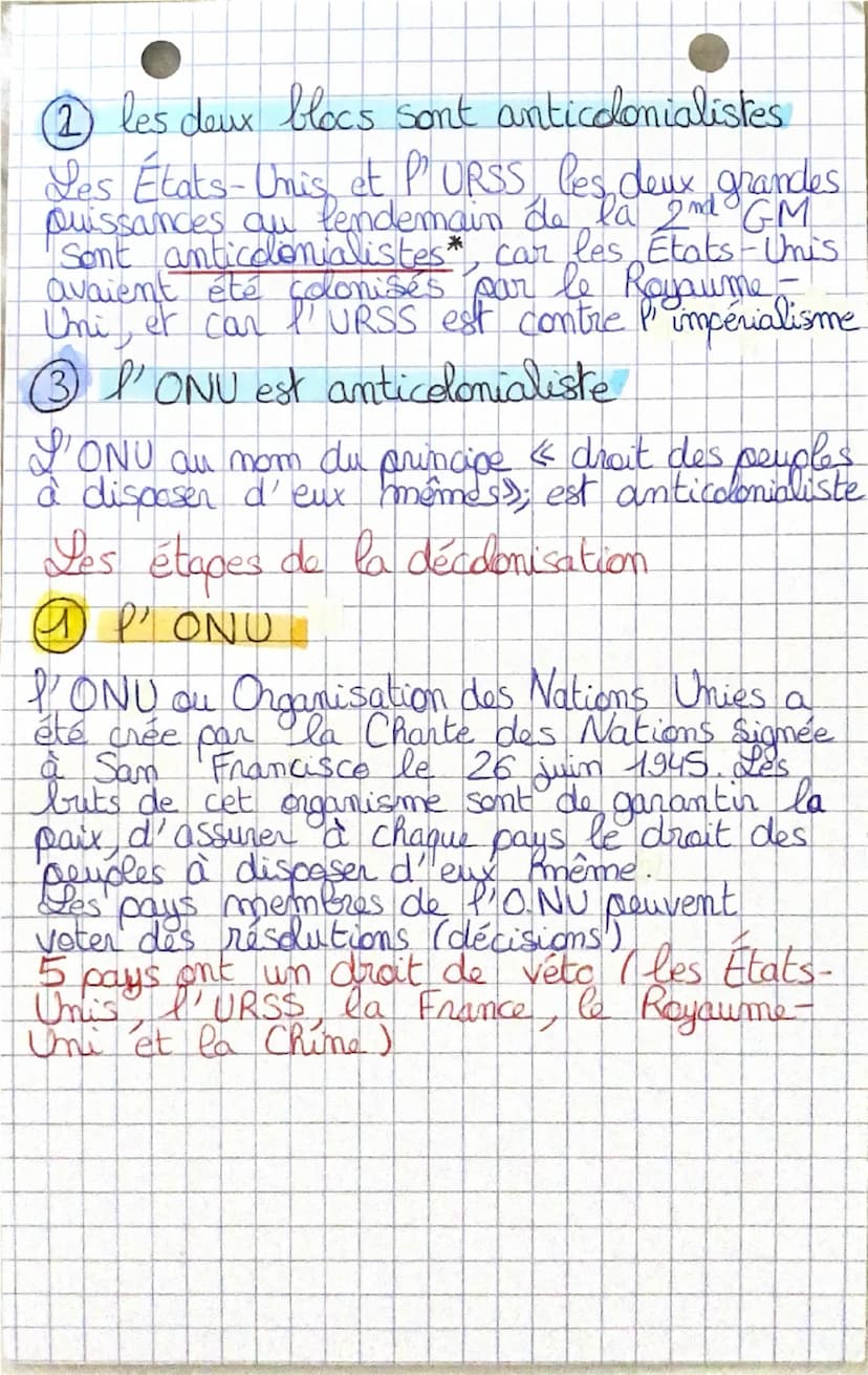 • Histoire
La décolonisation
Les peuples colonise's par
les
européens
des
le XIe siècle veulent devenin indépendant
Vers les années 1960. Il
