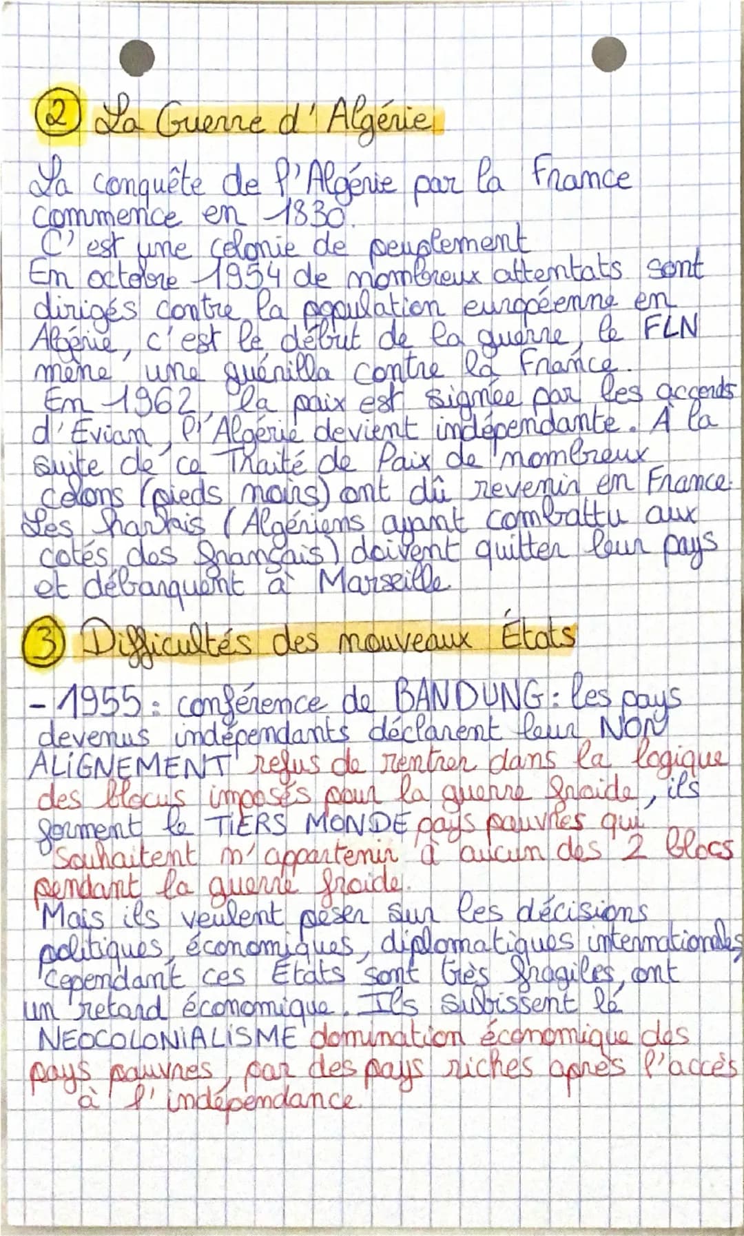 • Histoire
La décolonisation
Les peuples colonise's par
les
européens
des
le XIe siècle veulent devenin indépendant
Vers les années 1960. Il