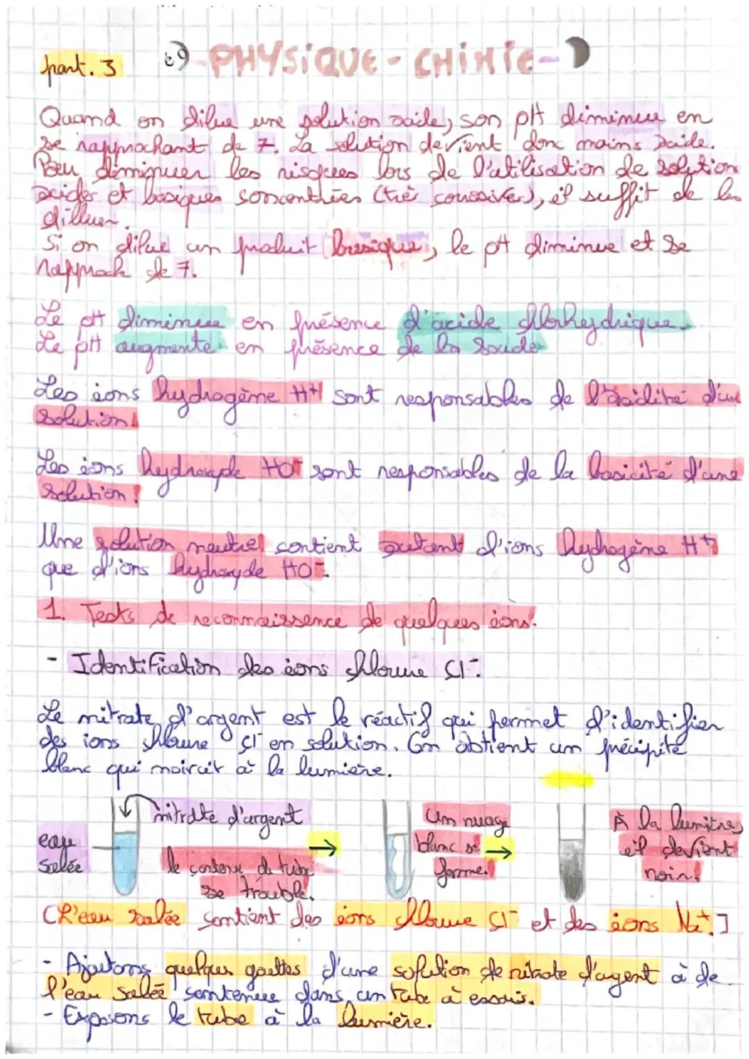 part. 1
) PHYSIQUE-CHinie-)
Le courant électrique dans les solutions acqueuses.
I. Composition des selections acqueusest

» Un ion est un at