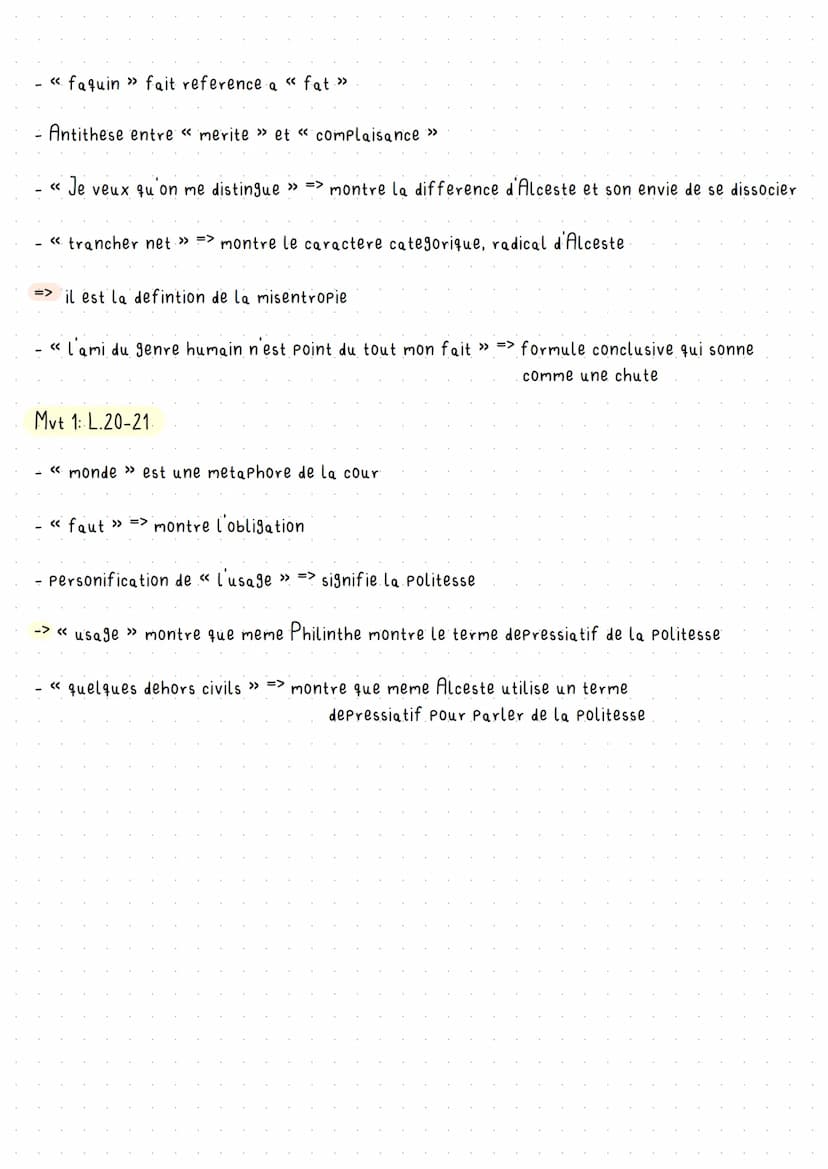 Analyse lineaire n° 4
Moliere, Le Misanthrope
Molière:
Jean-Batiste Poquelin, dit Molière, est un des plus célèbres dramaturges du XVIIème s