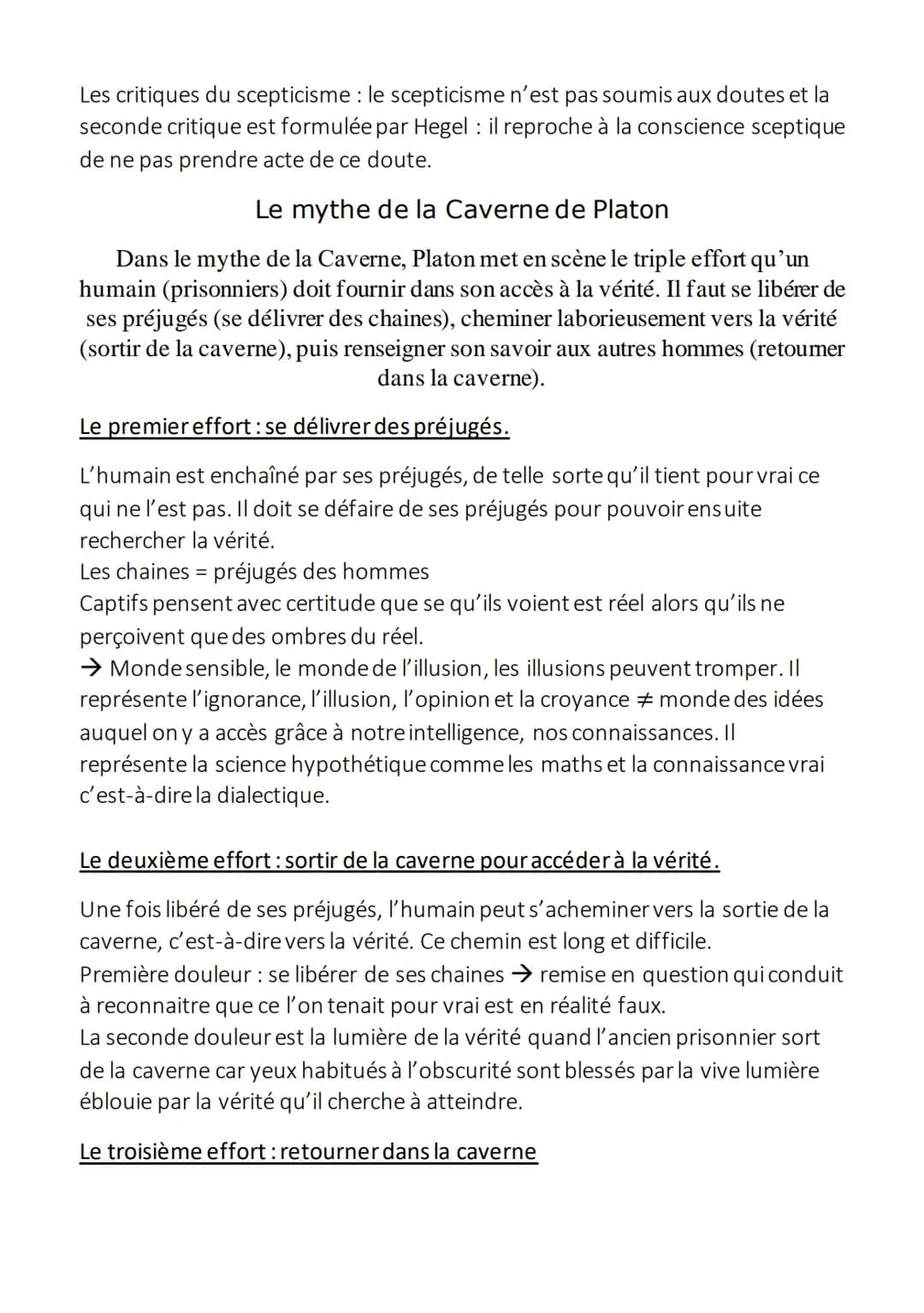 La vérité
1) Les définitions de la vérité
- D'un point de vue logique et empirique: On atteint le vrai par la réflexion et
le jugement, tand