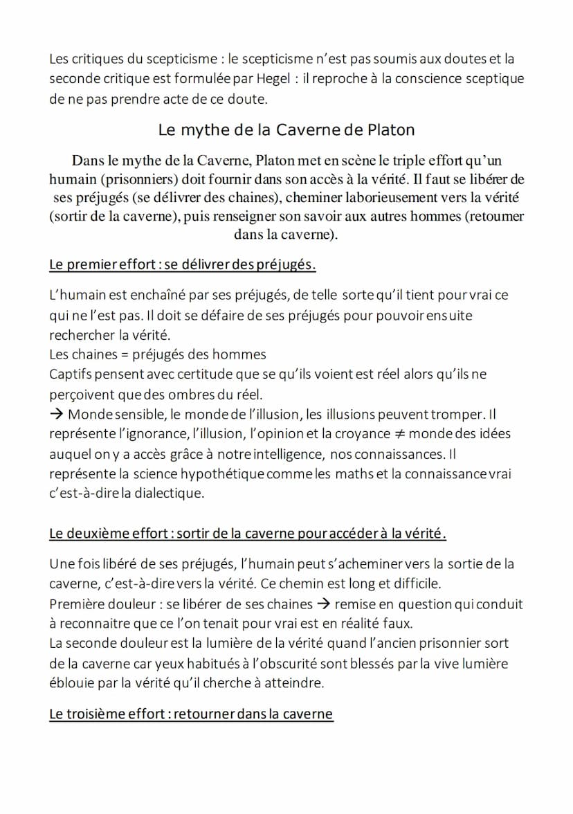 La vérité
1) Les définitions de la vérité
- D'un point de vue logique et empirique: On atteint le vrai par la réflexion et
le jugement, tand