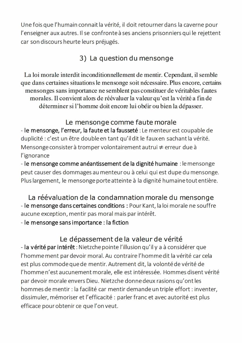 La vérité
1) Les définitions de la vérité
- D'un point de vue logique et empirique: On atteint le vrai par la réflexion et
le jugement, tand