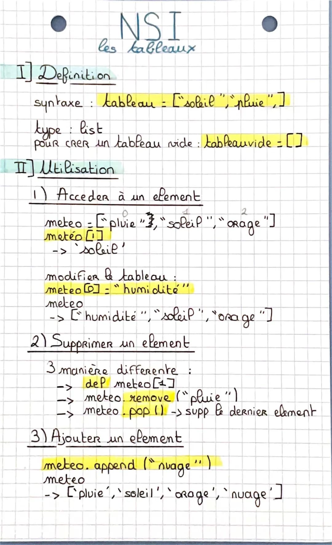 Comment créer et gérer des tableaux et listes en Python