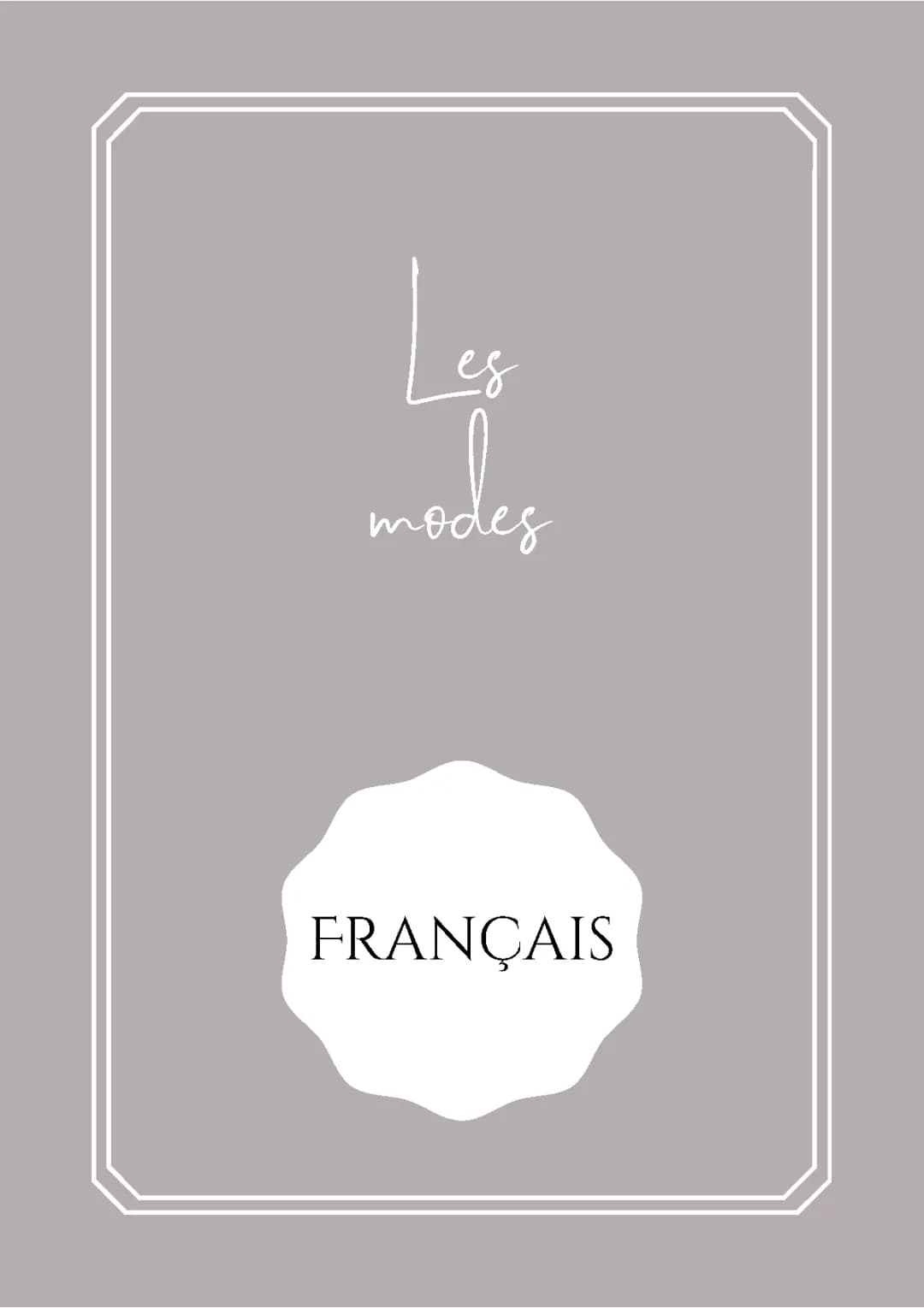 Les modes
