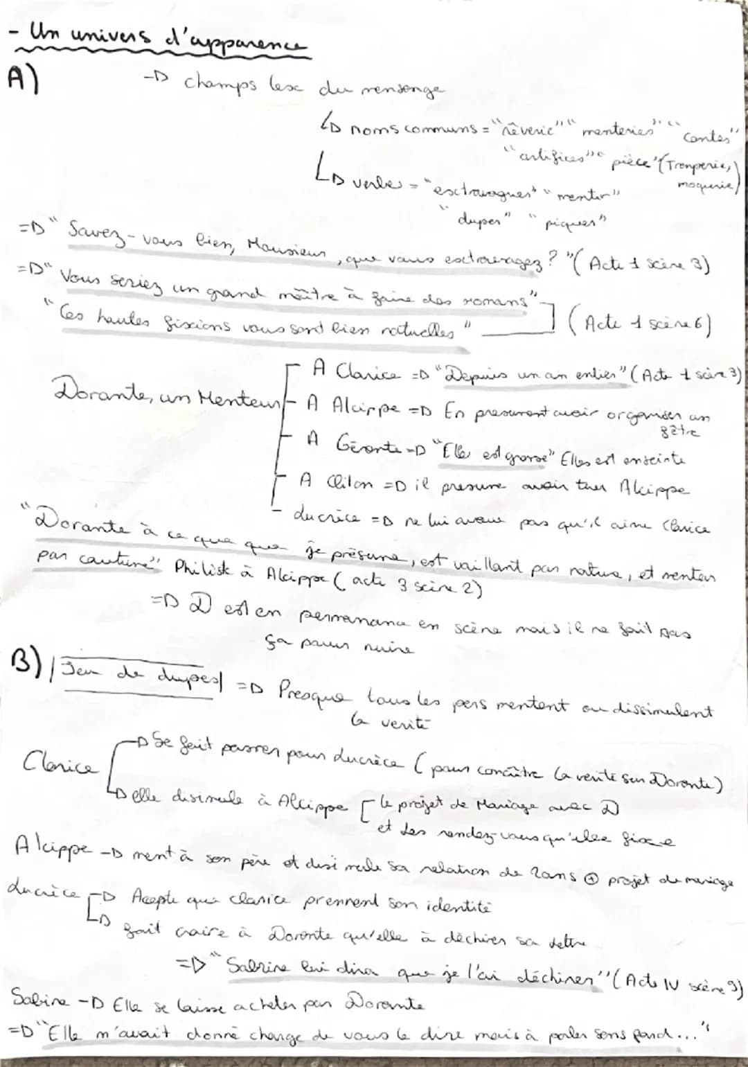 - Un univers d'apparence
A)
-D champs lesx du rensonge
Lo noms
commuuns = "rêverie"" menteries""Contes"
LD
"antifices" pièce (Tromperis,
moq