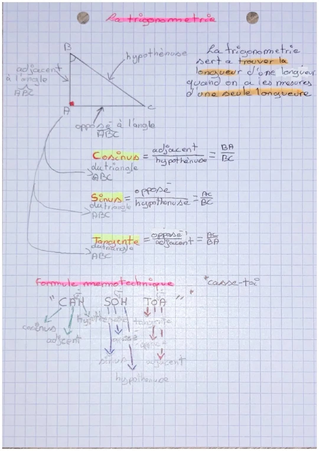 La trigonométrie 