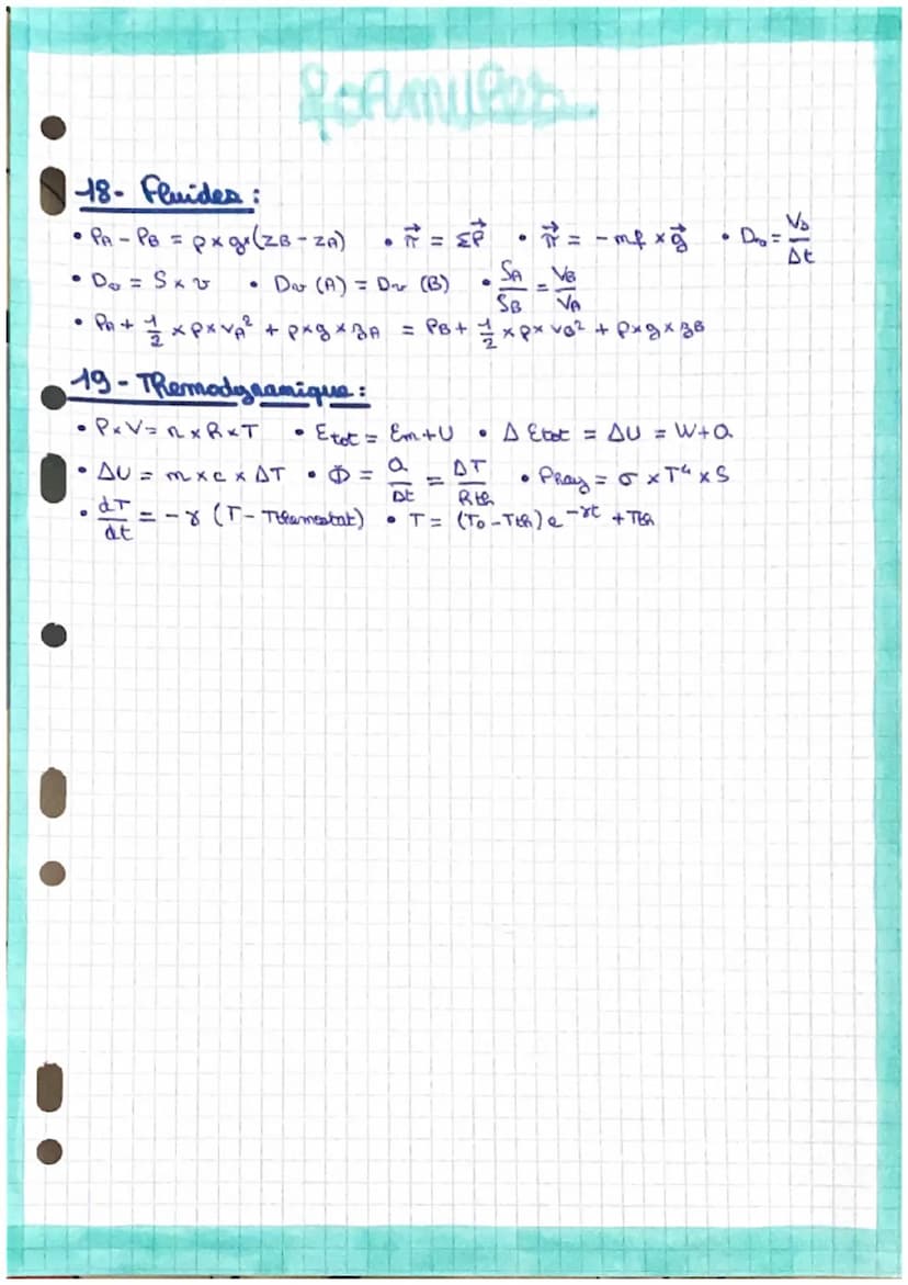 1- Acide-base:
•
pH = -log [H3O+]
°
[H3O+] = 10-H
2-Analyser un système chimique avec des méthodes physiques
• σ = Σx [X]
•
G =
•
σε
× G
S
•