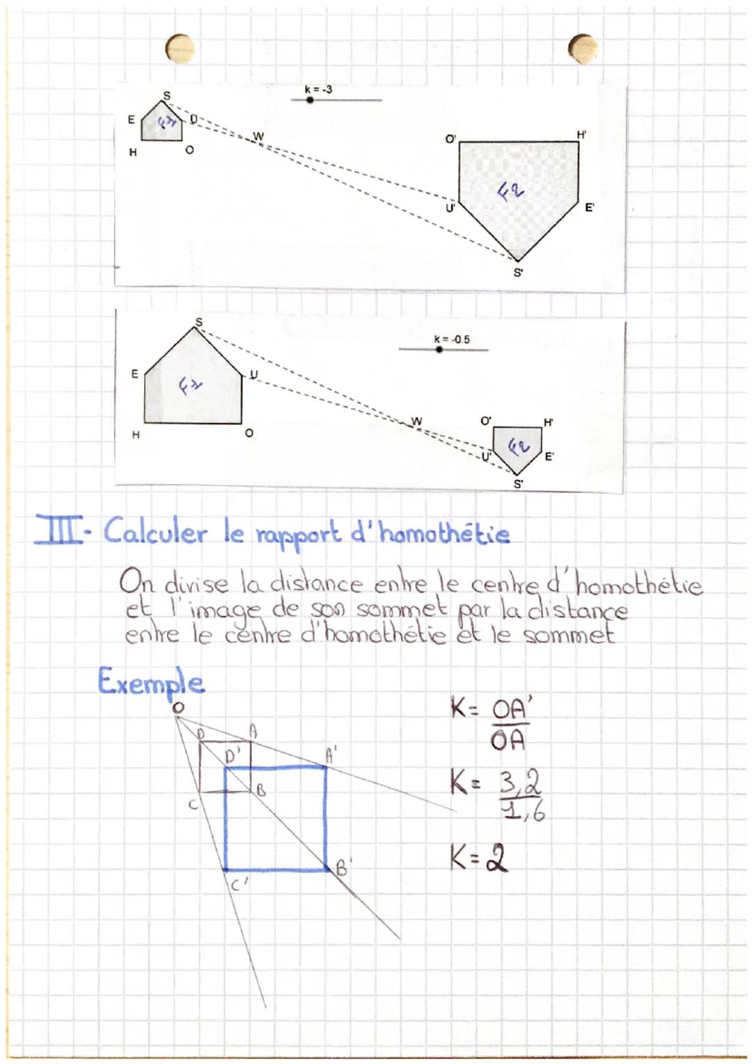 # Homothetie

I- Homothétie: Transformer une figure par une homothetie
de centre o, c'est l'agrandir ou la réduire
en Paisant glisser ses po