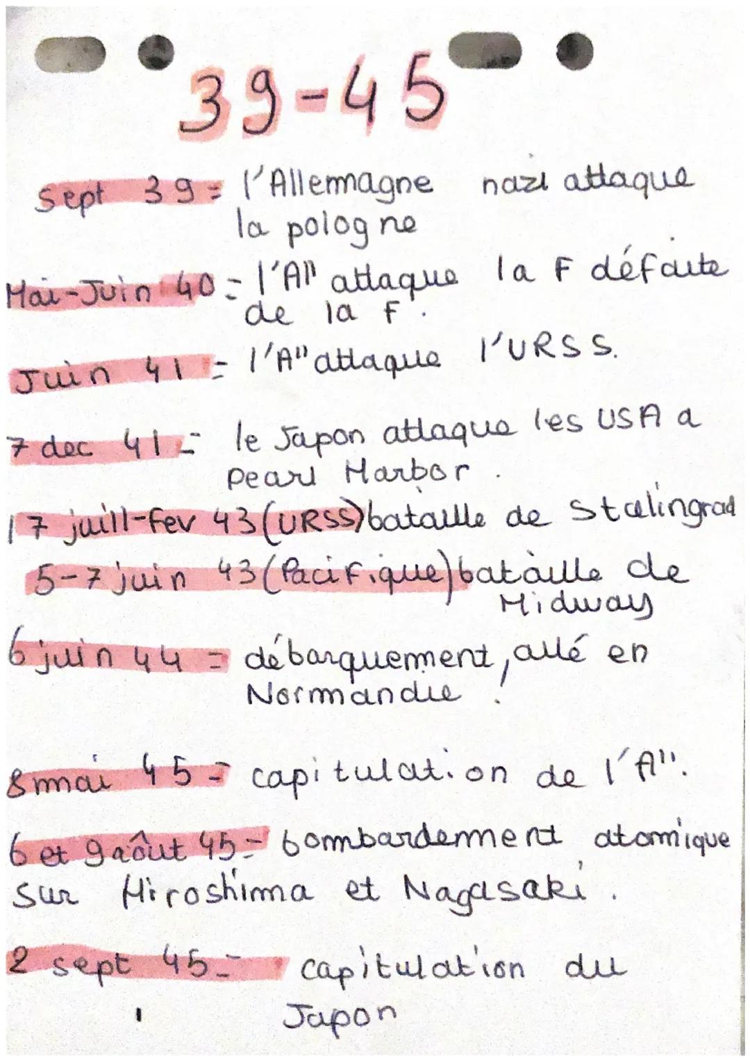 la seconde guerre
erre
mondiale
La
contre l'URSS visait.
2 object f
détruire l'URSS donc le communisme
guerre lance
par Hitler
en 41
conquér