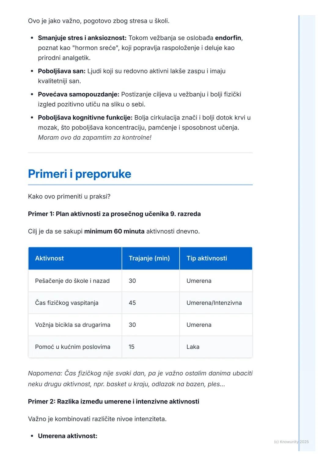 # Značaj fizičke aktivnosti za
zdravlje

Uvod u značaj fizičke aktivnosti

Fizička aktivnost nije samo igranje sporta ili odlazak u teretanu
