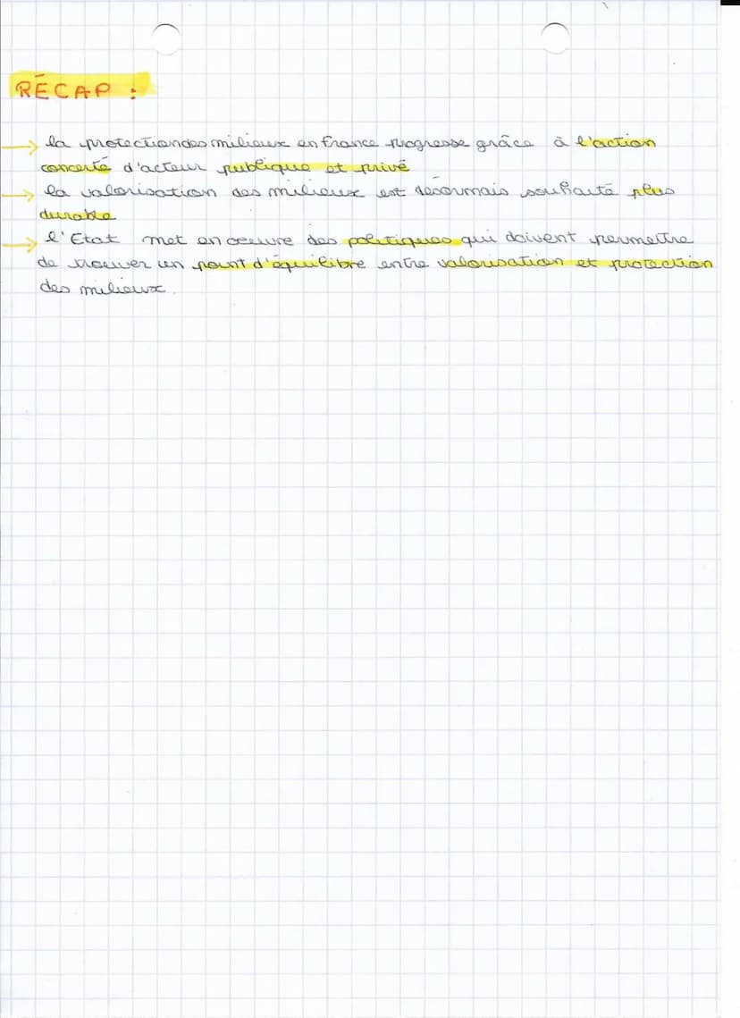 Chap. 2
la France des milieux valorisés et protégés
géographie
milieu ensemble des déments physiques ( reliefs, climat, vegetation)
plus ou 