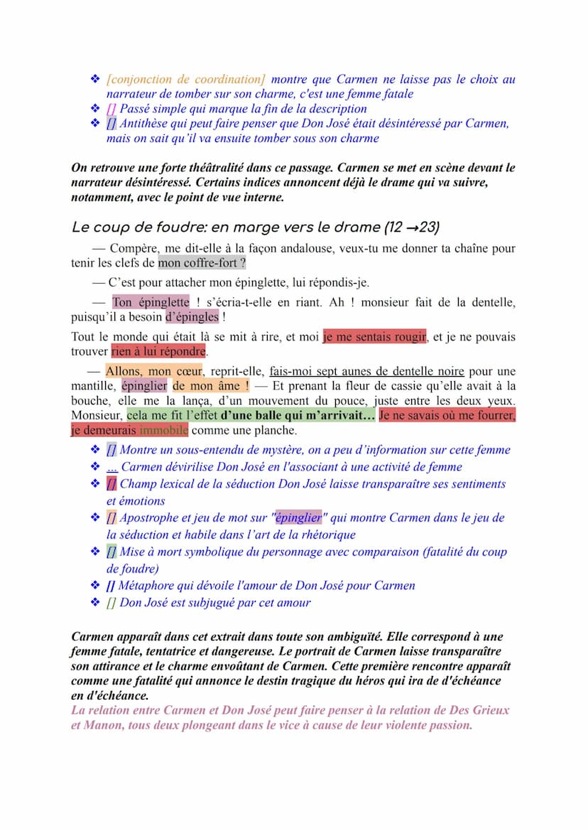 Texte 9: Carmen
Carmen est une nouvelle écrite par Prosper Mérimée en 1845. Prosper Mérimée est
un écrivain, peintre, homme politique, arché