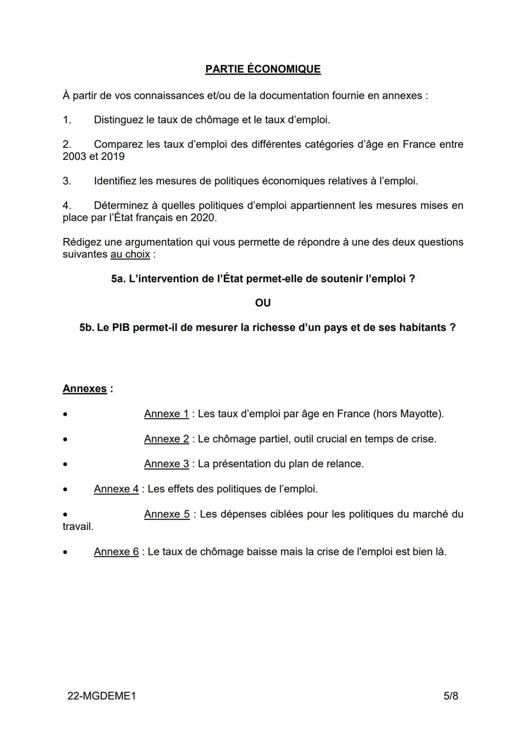 BACCALAURÉAT TECHNOLOGIQUE
ÉPREUVE D'ENSEIGNEMENT DE SPÉCIALITÉ
SCIENCES ET TECHNOLOGIES DU
MANAGEMENT ET DE LA GESTION
SESSION 2022
Droit e