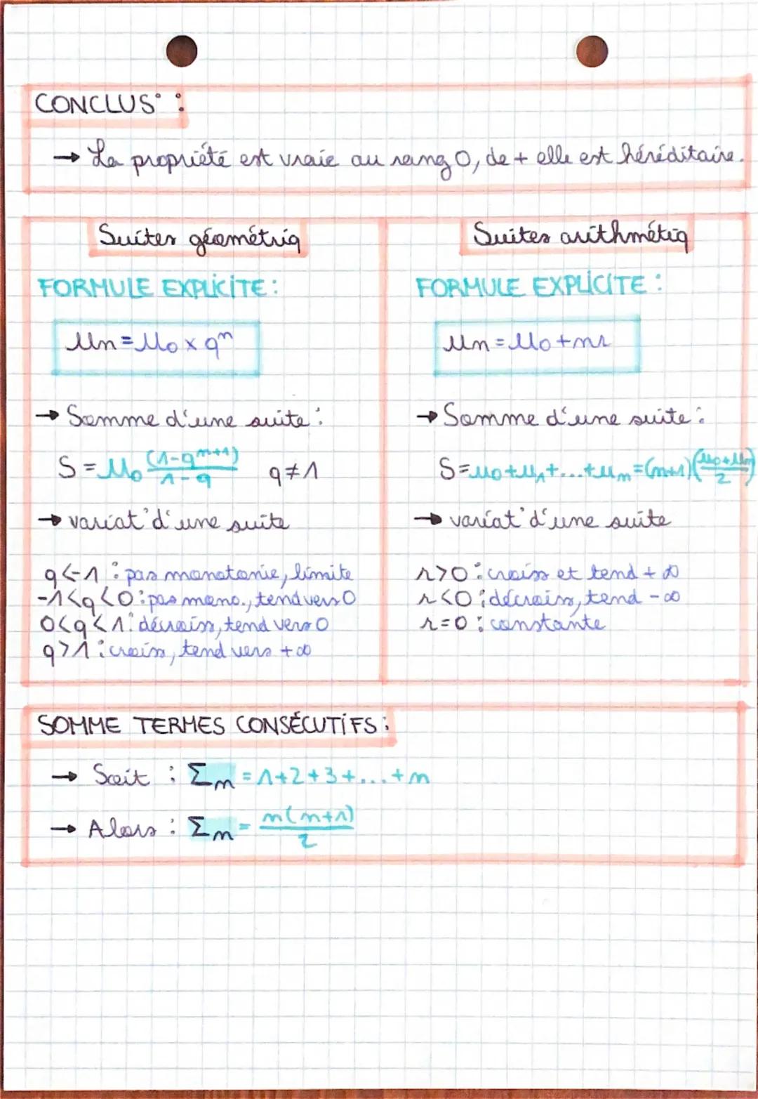 # maths
SUITES ET RÉCURRENCE
RAISONNE" PAR RÉCURRENCE :
La suite $(U_n)$ définie par $U_0 = 0$ et $U_{n+1} = 2 U_m + 1$
pour tout n, demonti
