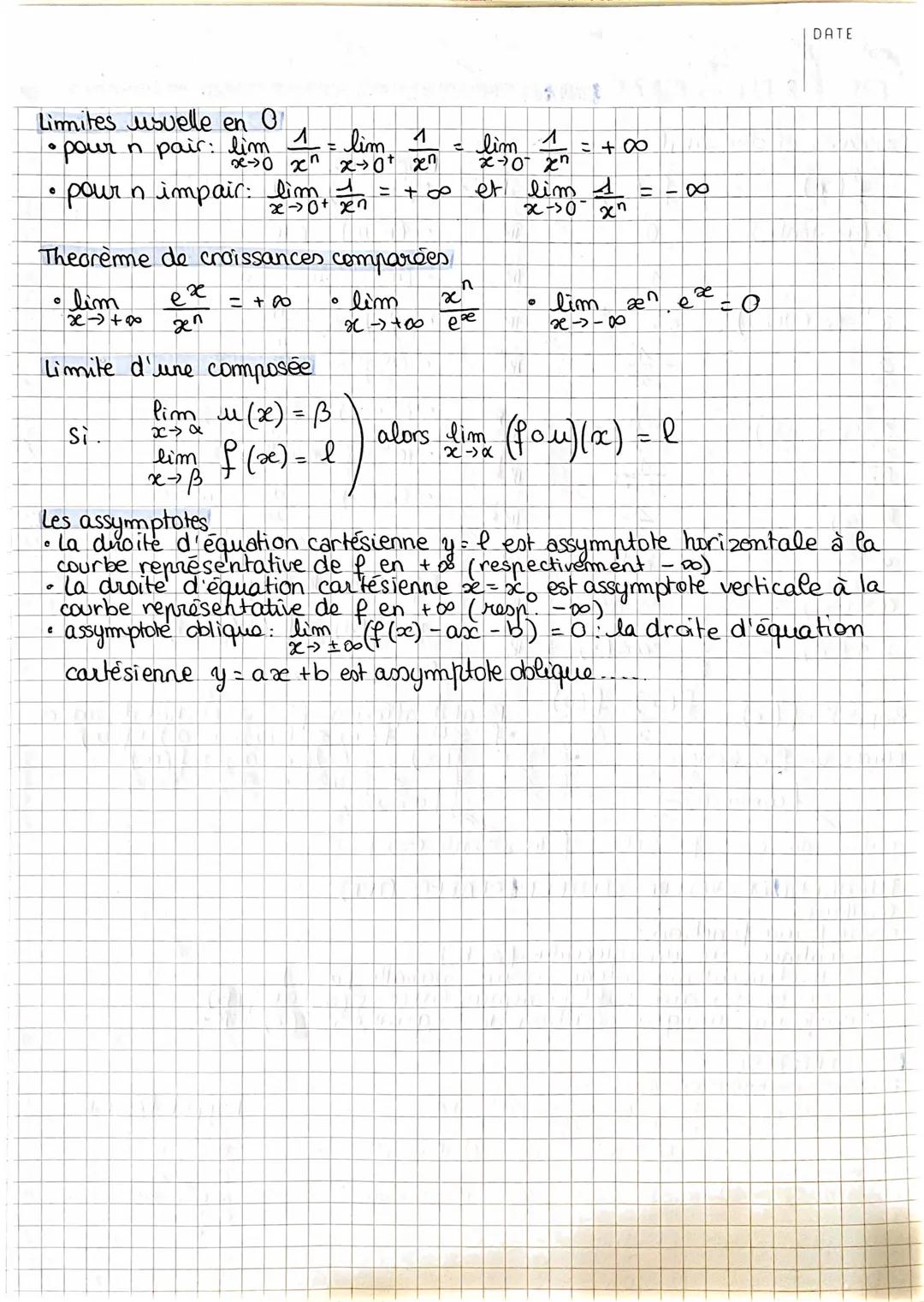 # les fonctions
Dérivées et dérivabilitées
DATE

f(x)
f'(x)
I
$\\lambda$ (constante)
0
$\\mathbb{R}$
x
1
TR
$x^n$ (nEIN*)
$nx^{n-1}$
$\\math