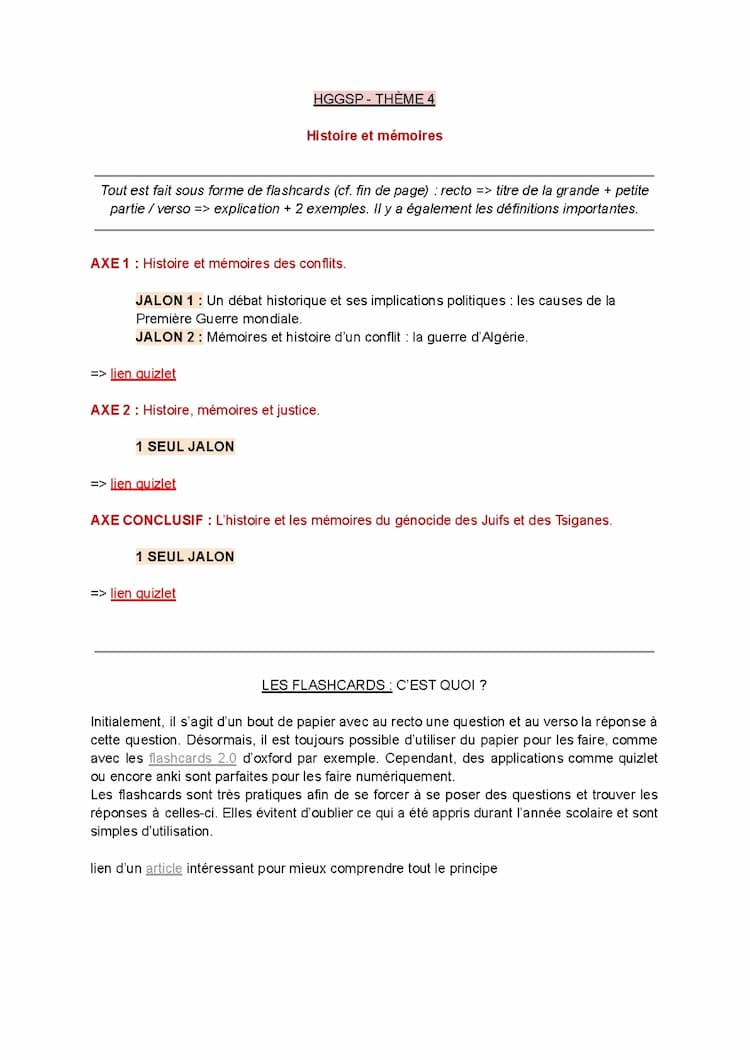 Know THÈME 4 : PDF LIENS FLASHCARDS  thumbnail
