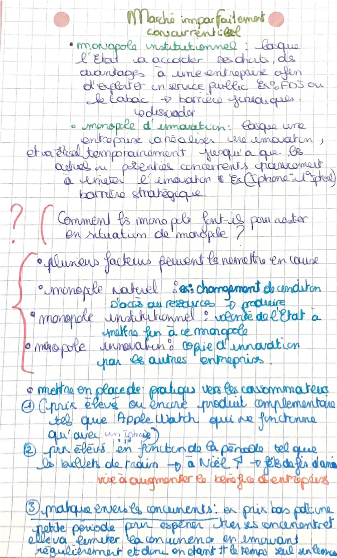 Marche imparfaitent
CONCurrentiels
• marche imparfaitement concurrentiels:
SONE les marchés qui ne répondent pas
Au condition De la CPP elsp