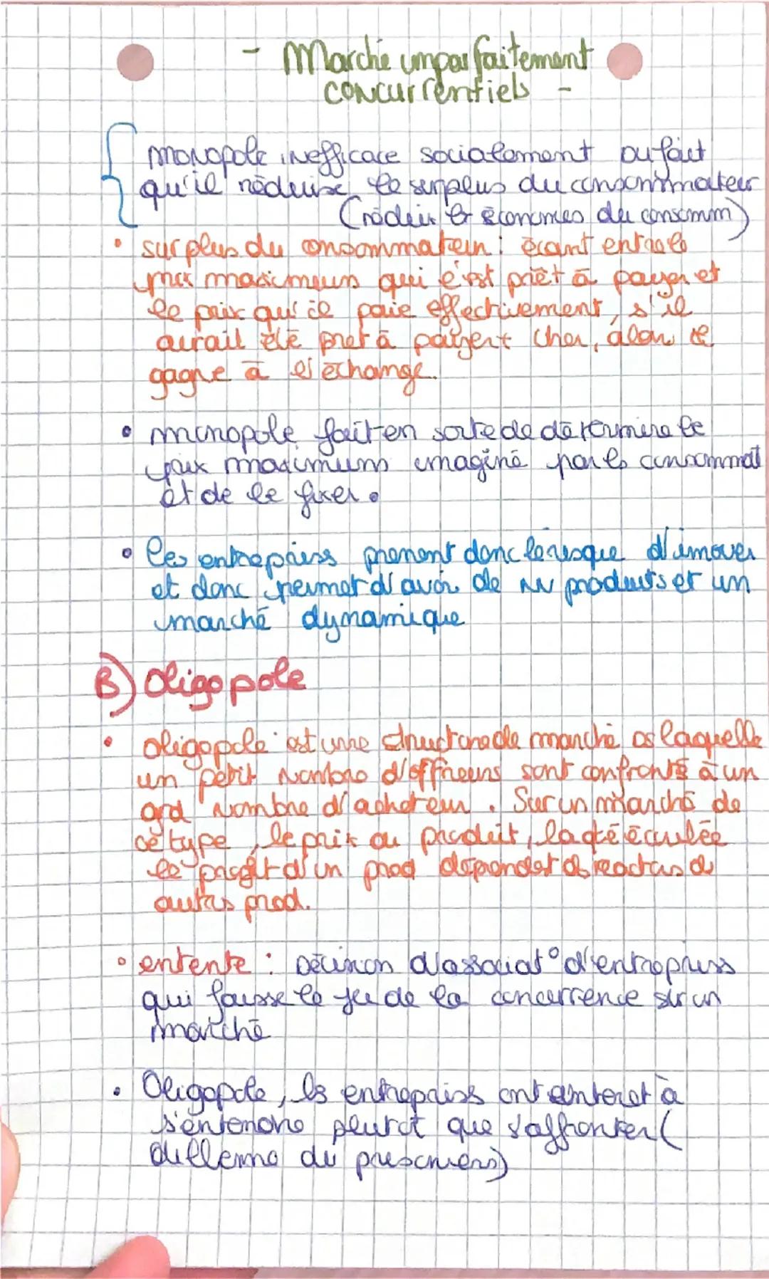 Marche imparfaitent
CONCurrentiels
• marche imparfaitement concurrentiels:
SONE les marchés qui ne répondent pas
Au condition De la CPP elsp