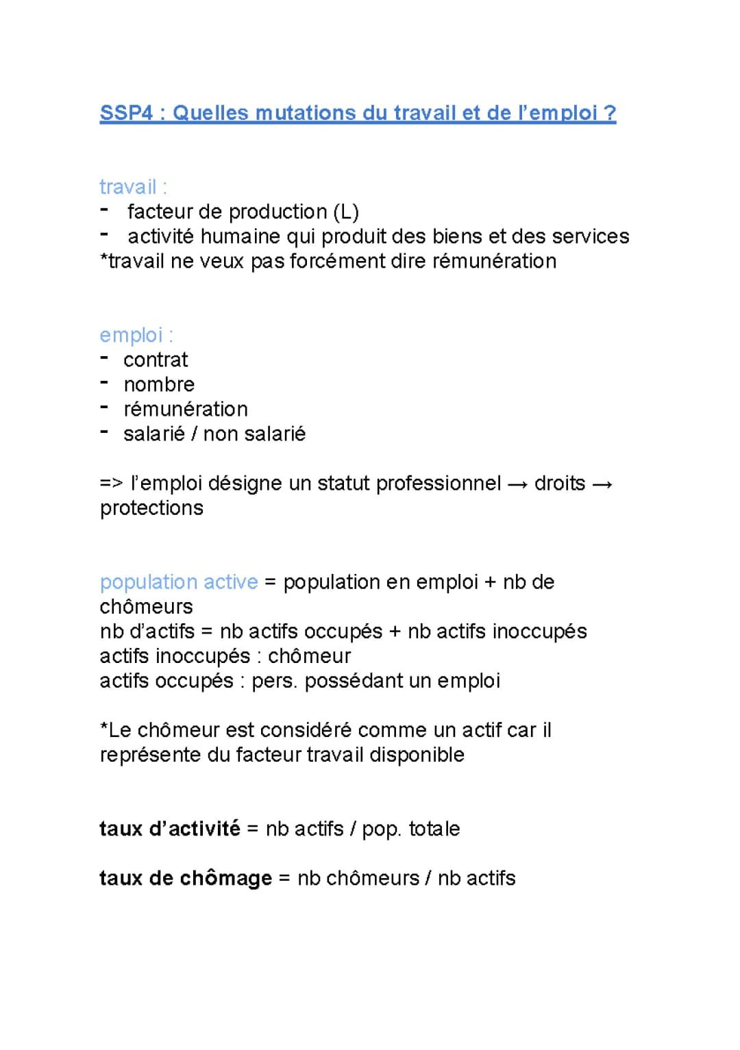 SSP4 : SES : Quelles mutations du travail et de l’emploi ?