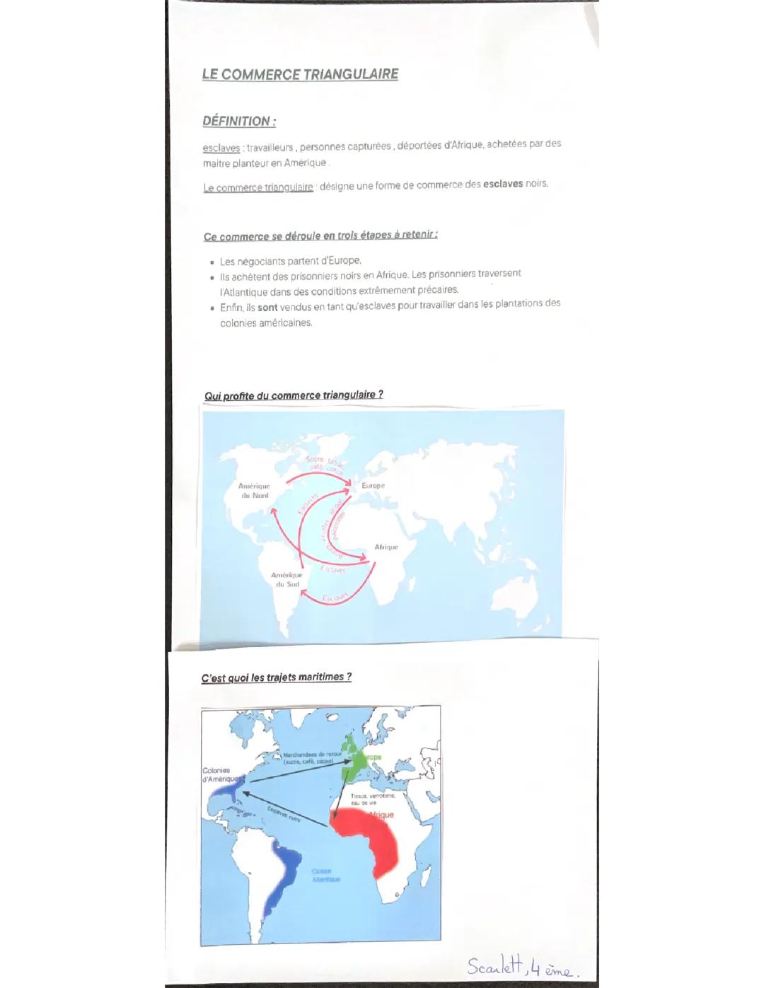  Commerce triangulaire, quatrième 