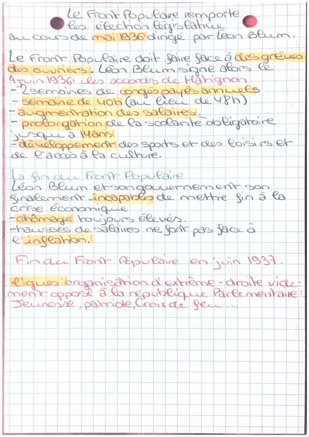 تامام
∙LE FRONT
POPULAIRE
1936-1938
La crise économique frappe durement
la France à partir de 1932, qui vient hout
droit des Etats-Unis.
-Sa