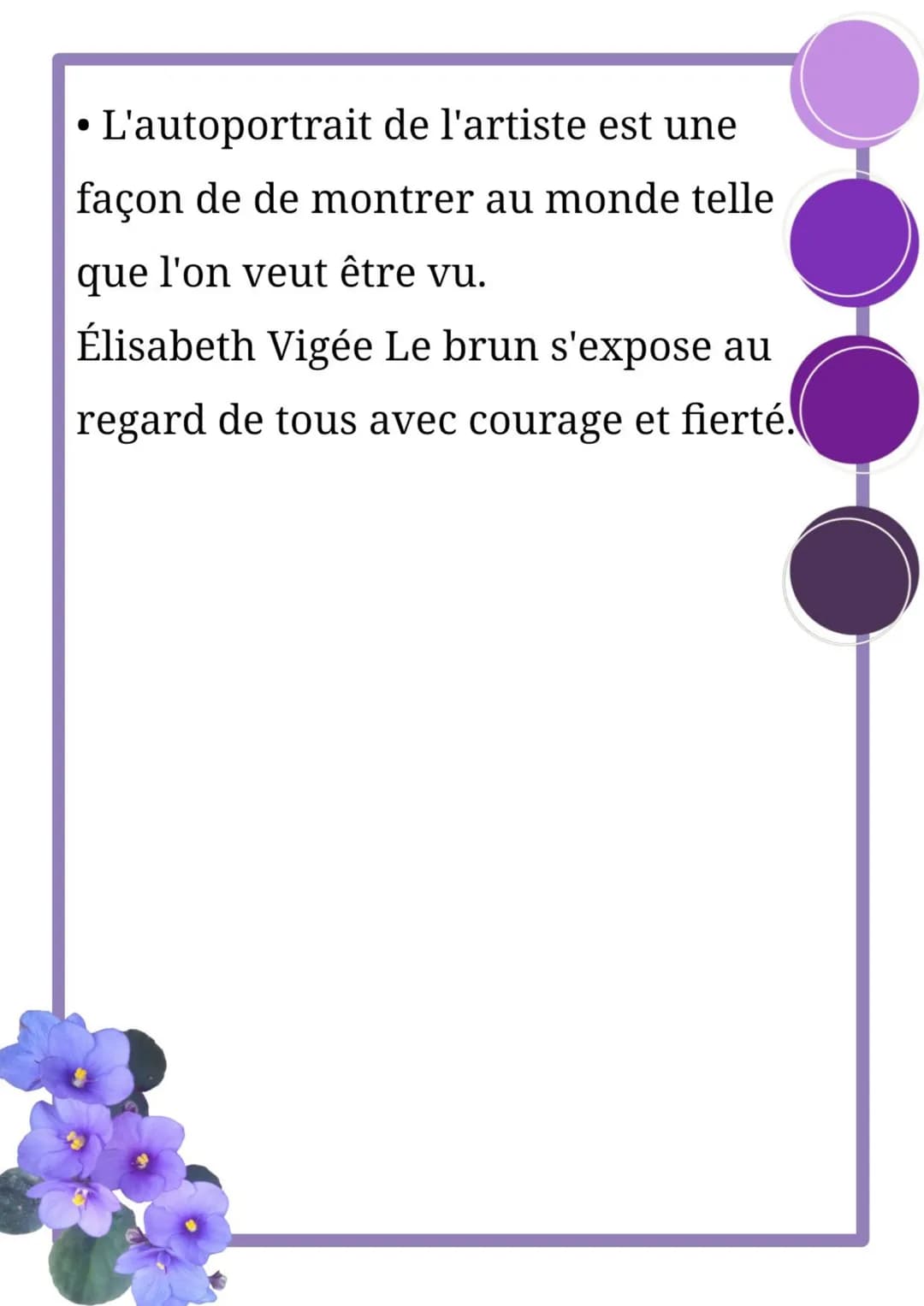 Chapitre 1: Se chercher, se
construire, se raconter, se
représenter
• L'auto-portrait témoigne du
●
désir de l'auteur de se représenter:
il 