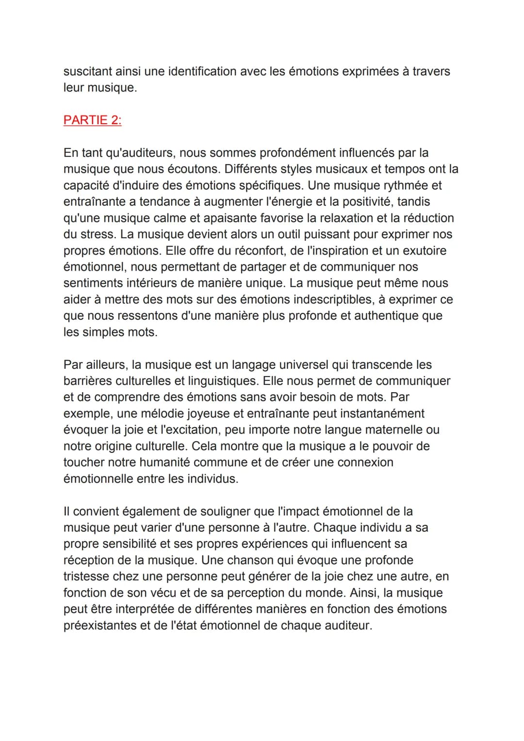 GRAND ORAL LLCE
"La musique permet-elle l'expression de nos émotions"
Introduction :
Mesdames et messieurs, aujourd'hui, nous allons plonger