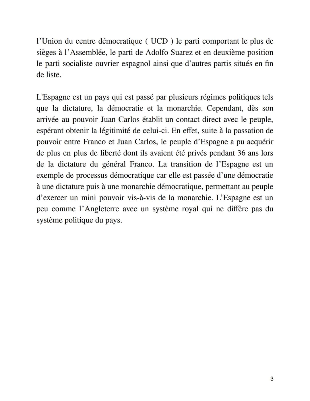 Dans ce sujet de question problématisé nous traiterons de la transition
démocratique espagnole, en effet au cours du siècle dernier l'espagn