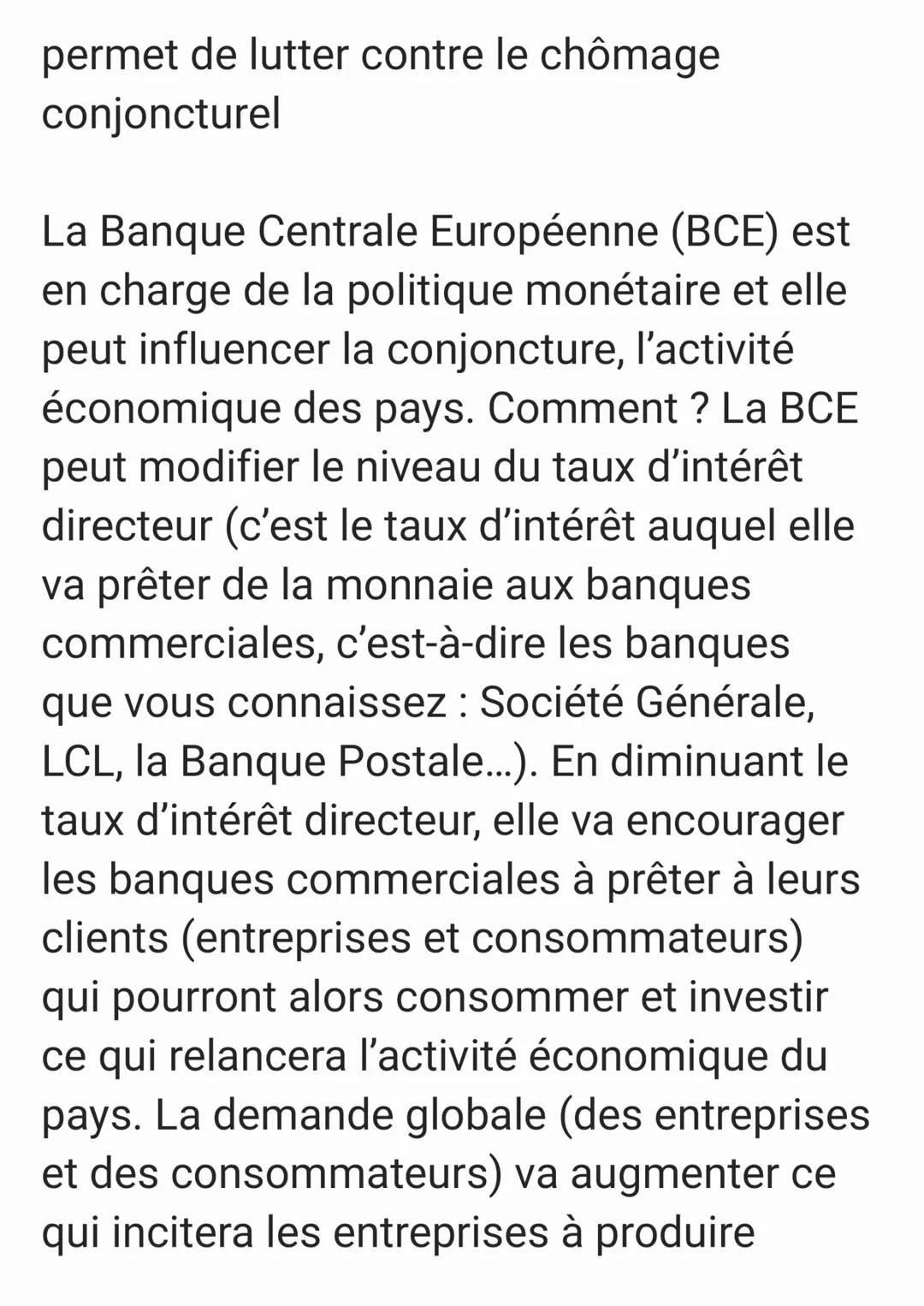 A. Comment lutter contre le chômage
structurel ?
1. La baisse du coût du travail peut
diminuer le chômage
Une entreprise qui souhaite recrut