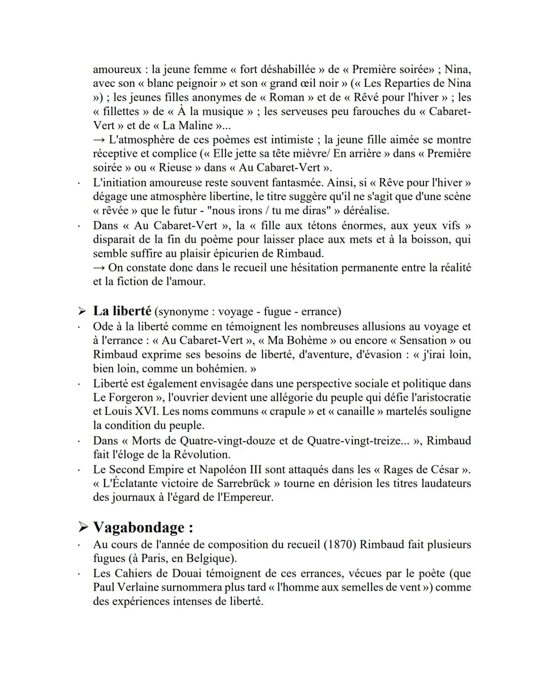 LES CAHIERS DE DOUAI, 1870
Parcours :
Émancipation Action de se libérer, de se dégager d'une dépendance morale, des
préjugés de son époque..