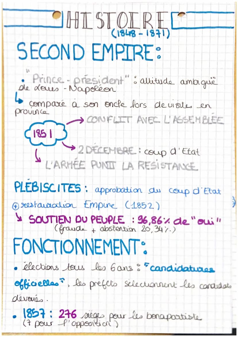 OHISTOIRED
(1848-1871)
SECONDE REPUBLIQUE:
Revolution
(02/1848)
24 février - Louis -Philippe
abdique
↳ GOUVERNEMENT
PROVISOIRE
25 février: s