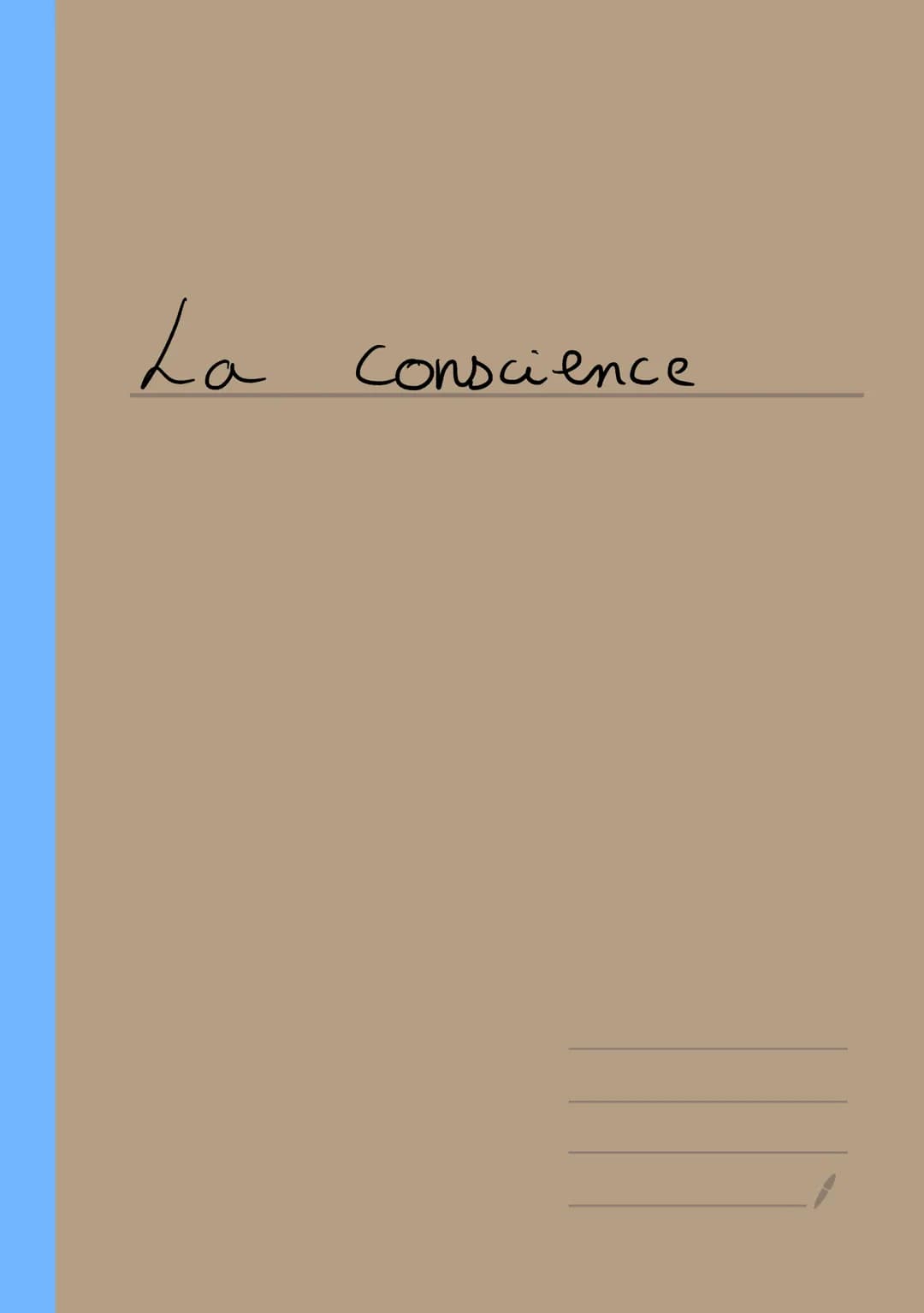 La
conscience Chap 1: ha conscience
I- Consc. comme mise à distance
Consc. mise à dist. de homme
⇒ Hegel "L'Esthétique " => homme devient ce