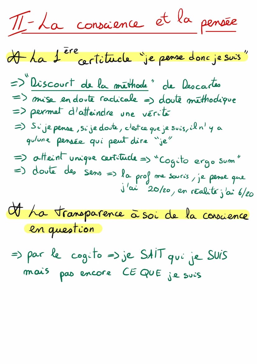 La
conscience Chap 1: ha conscience
I- Consc. comme mise à distance
Consc. mise à dist. de homme
⇒ Hegel "L'Esthétique " => homme devient ce