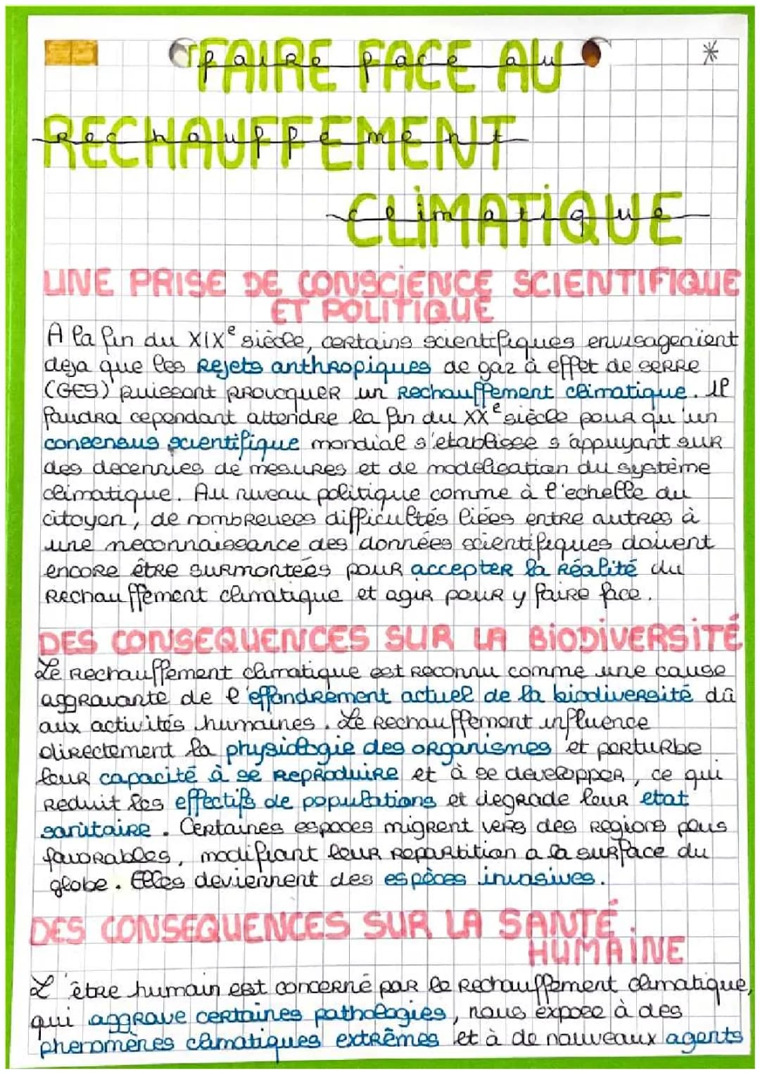 faire face au réchauffement climatique 