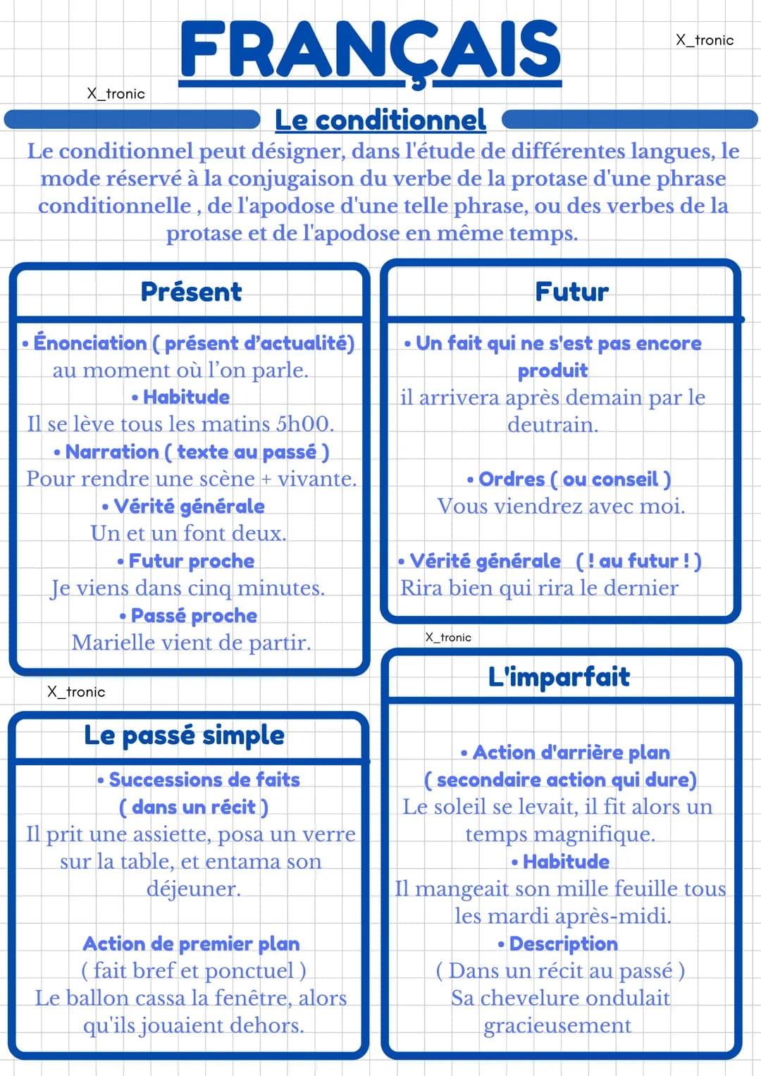 FRANÇAIS
Le conditionnel
Le conditionnel peut désigner, dans l'étude de différentes langues, le
mode réservé à la conjugaison du verbe de la