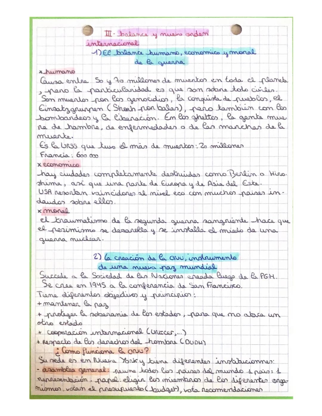 plendu
grandes pares, acteres, balance
I las causas de la SGH y los principales
1) Como pasamos de la den des den
a) los tratados de la PGM 