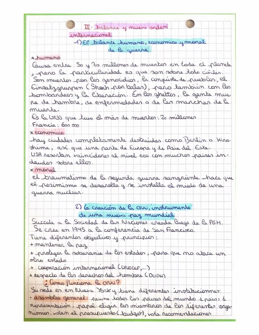 plendu
grandes pares, acteres, balance
I las causas de la SGH y los principales
1) Como pasamos de la den des den
a) los tratados de la PGM 