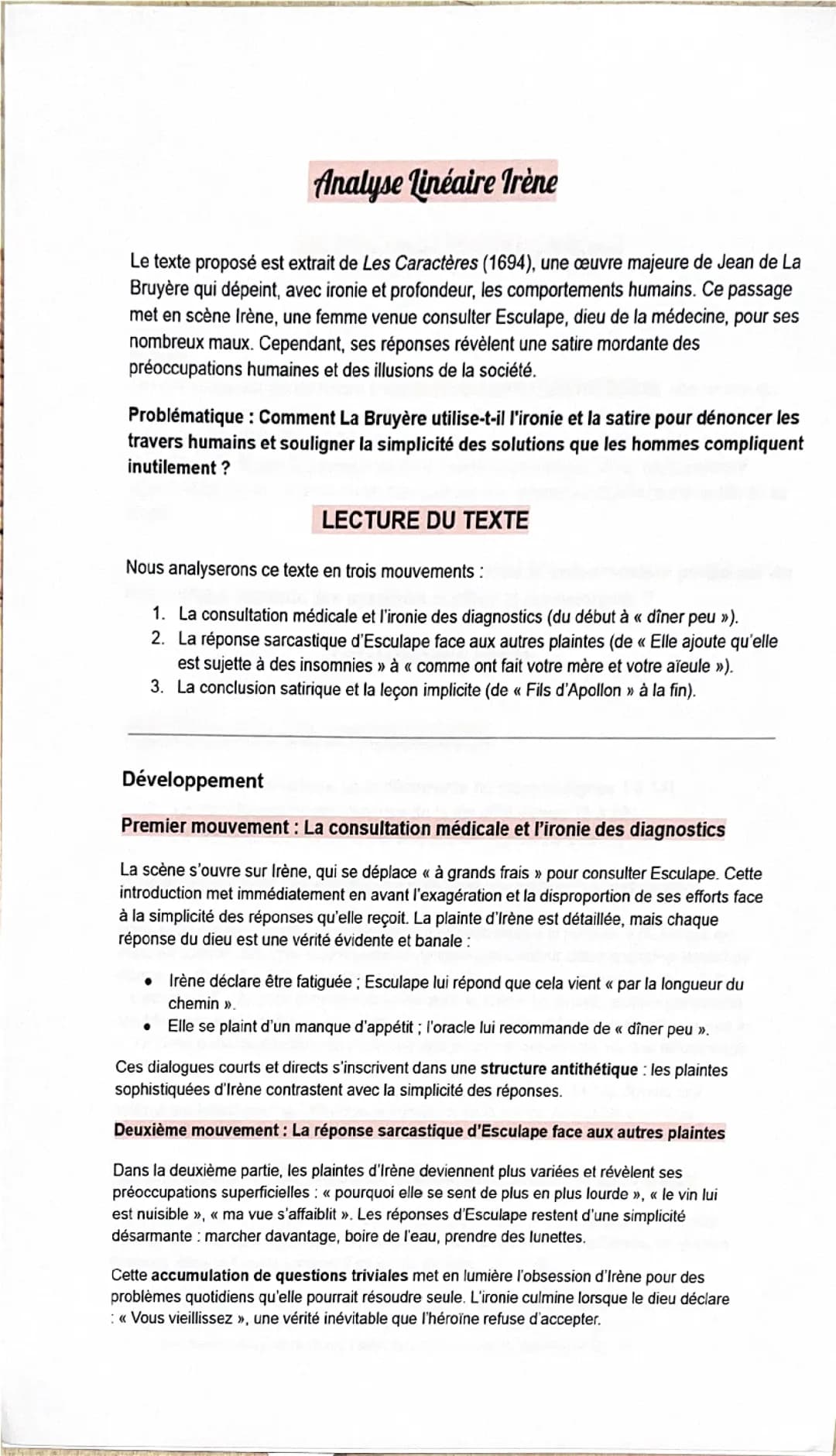 Analyse linéaire 