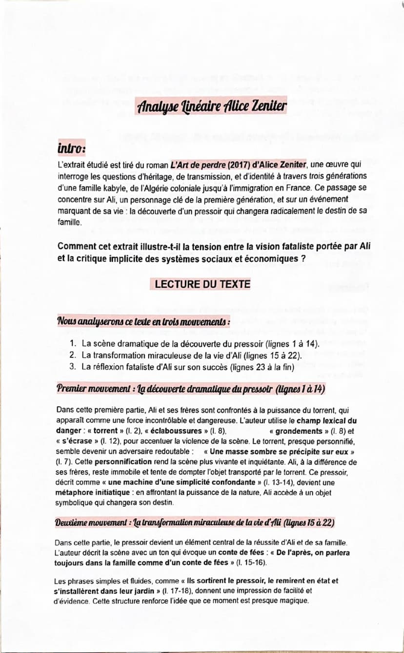 --- OCR Start ---
Analyse Linéaire Irène
Le texte proposé est extrait de Les Caractères (1694), une œuvre majeure de Jean de La
Bruyère qui 