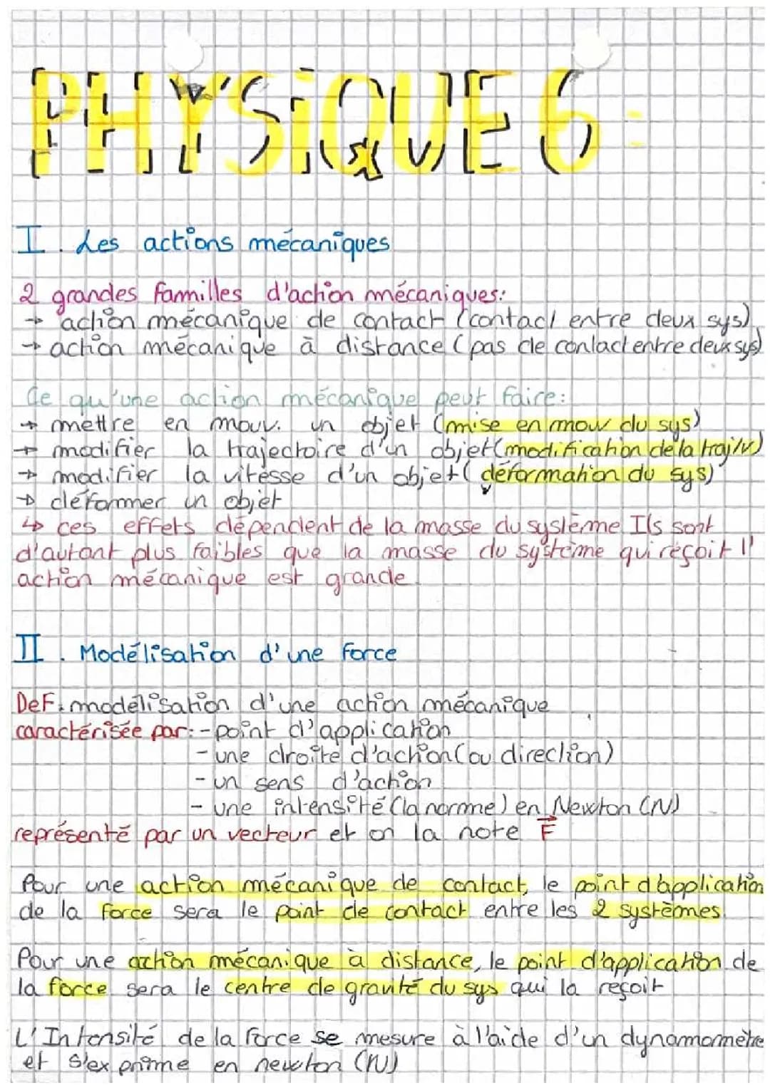 Modélisation d’une action sur un système 