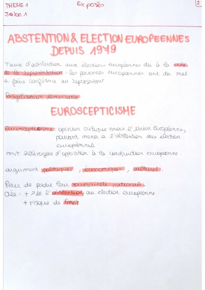 THEME1
Jalan 1
Exposés
LA MONTER DES NATIONALISMES EN
EUROPE
nationalisme: courant politique qui prone eine nation
par rapport a leve autre 