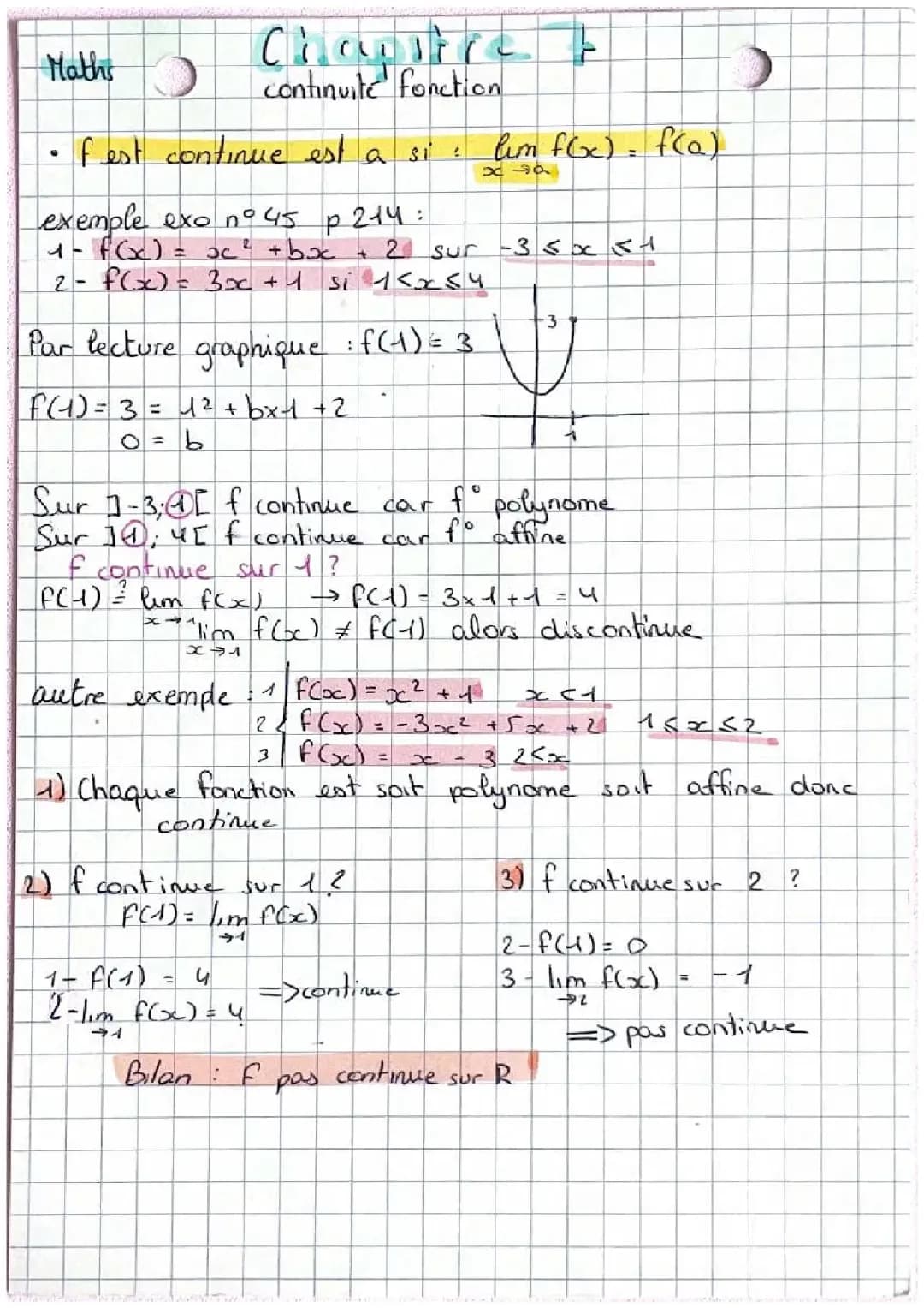 Continuité d’une fonction 